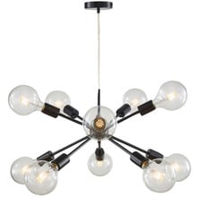 Black Lugo Metal 10 Light Pendant